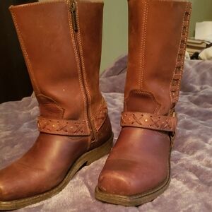 Harley-Davidson Brown Leather Moto Boots